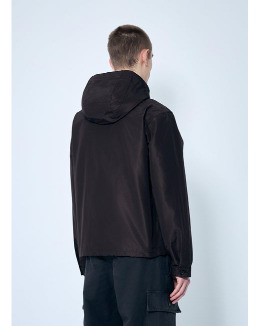 Prada Blue Silk Hooded Jacket for men