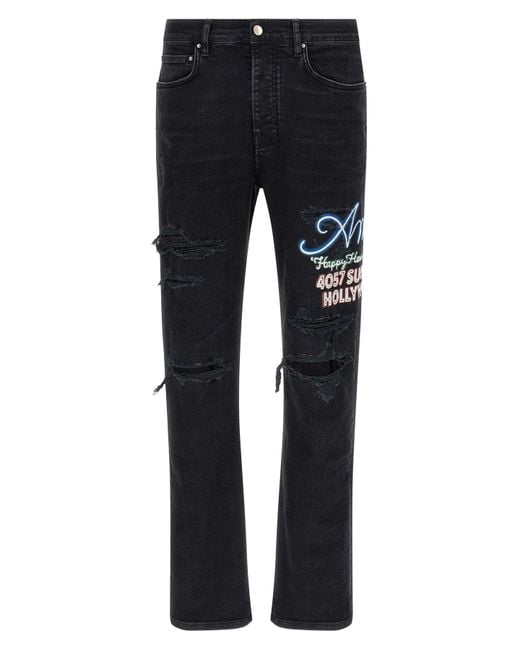 Amiri Blue Neon Lights' Jeans for men