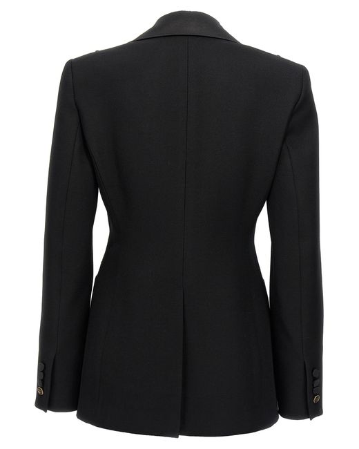 Max Mara Black "Grain De Poudre Smoking