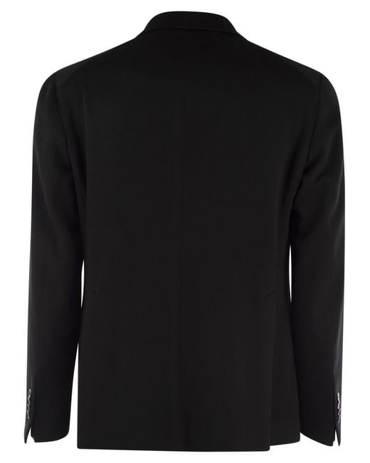 Tagliatore Black Cashmere Jacket for men