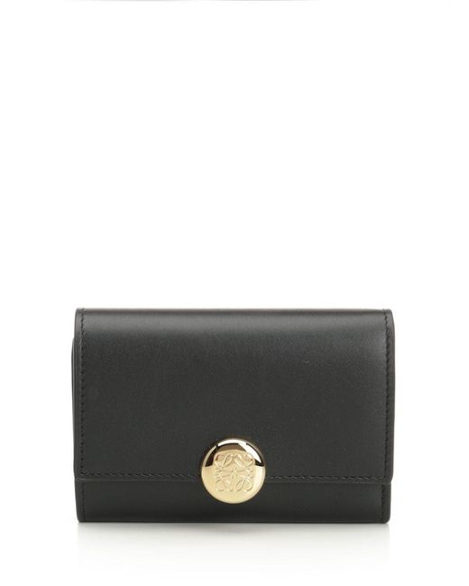 Loewe Gray Small Vertical Wallet "Pebble"