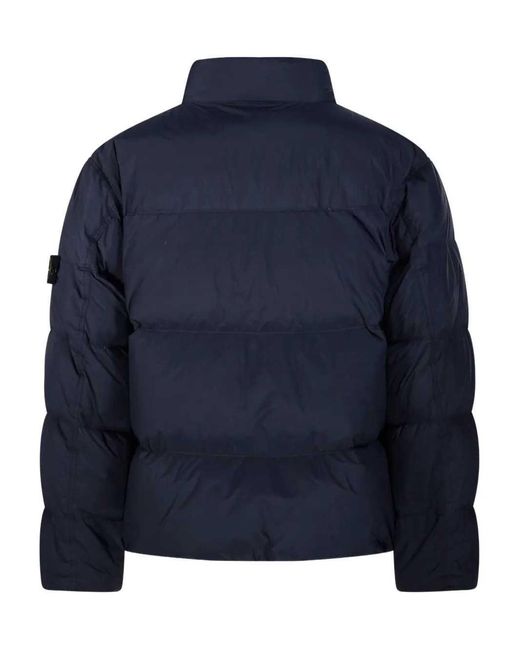 Stone Island Blue Button-Up Jacket for men