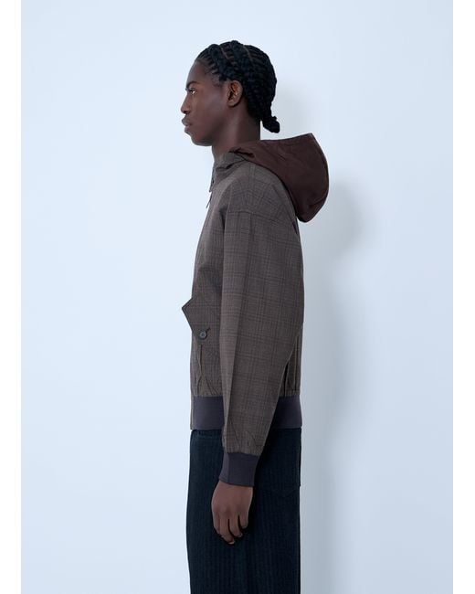 Prada Blue Hooded Wool Jacket for men
