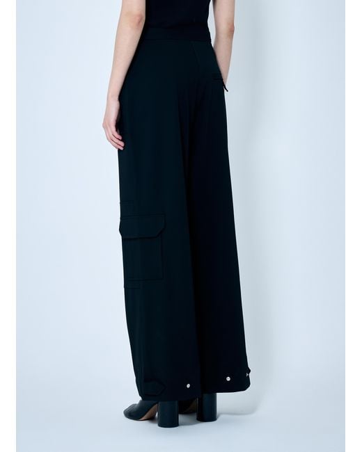 Ganni Blue Solid Twill Suiting Cargo Pants