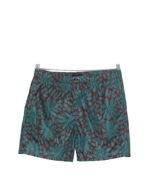 Prada Blue Printed Swimsuit for men