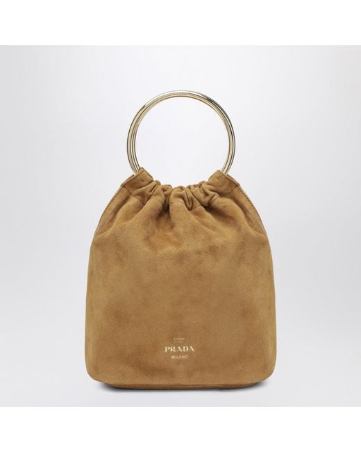 Prada Brown Mini Bucket Bag
