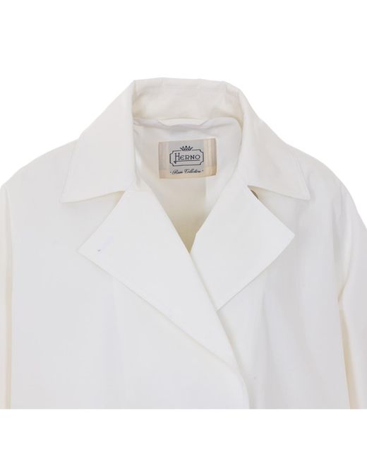 Herno White Dean Poncho