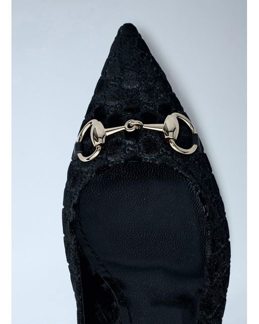 Gucci Black Horsebit Slingback