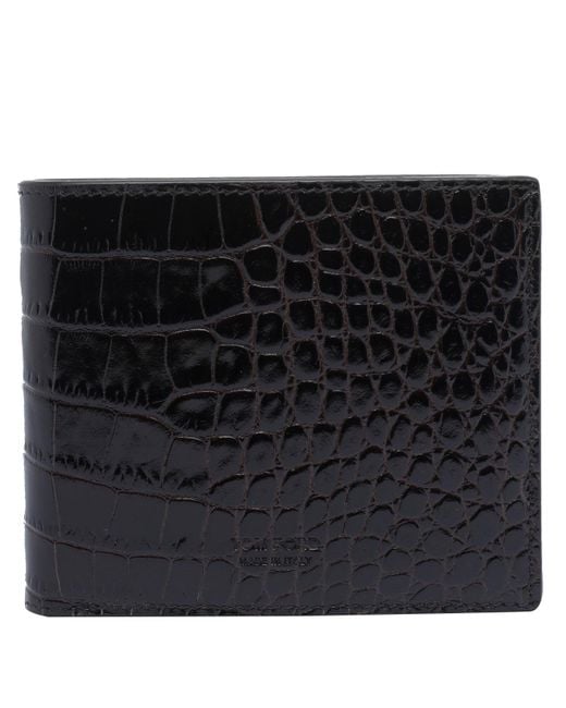 Tom Ford Black Classic Bifold Wallet for men