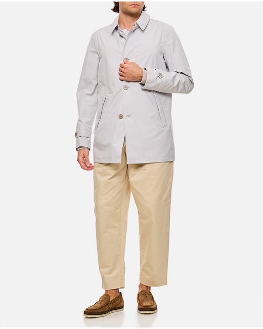 Herno Gray Laminar Waterproof Coat for men