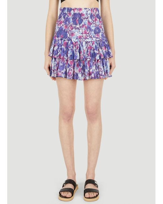 Isabel Marant Blue Isabel Marant Ã‰Toile Naomi Ruffle Mini Skirt