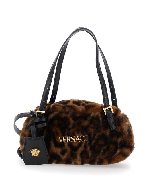 Versace Black Mini Shoulder Lamb Leather