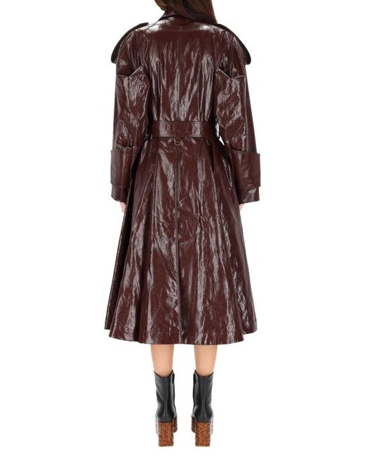 Chloé Brown Belted Buttoned Coat