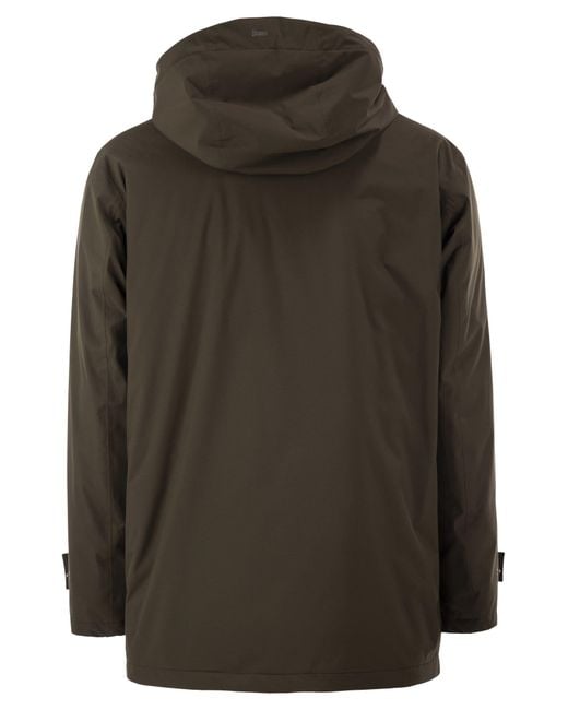 Herno Brown Technical Hooded Padded Parka for men
