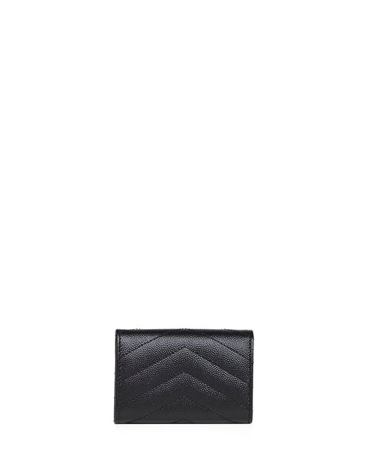 Saint Laurent White Cassandre Origami Tiny Wallet