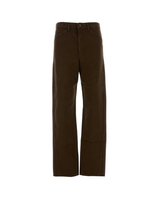 Lemaire Brown Five Pockets Twisted Pants