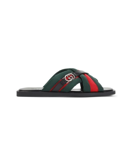 Gucci Black Logo Sandals for men