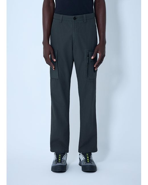 Stone Island Blue Logo Patch Pants for men