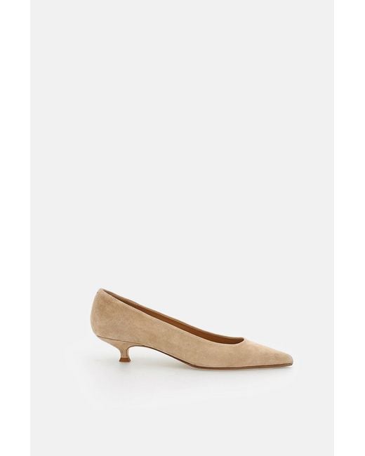 Aeyde White Cari Suede Pumps
