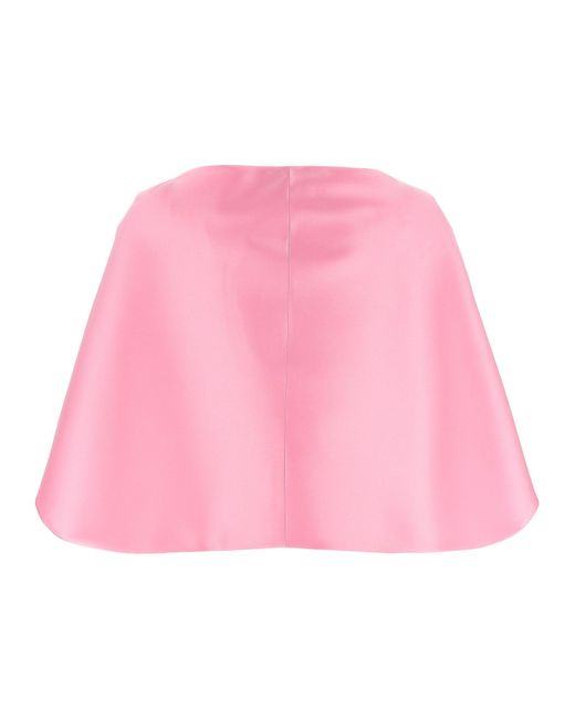 Alberta Ferretti Pink Cropped Mantle