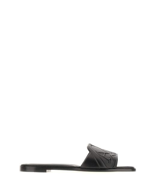McQueen Black Shoes Slippers