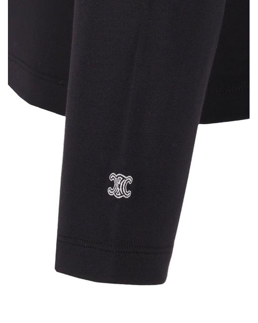 Céline Black High Neck Top for men