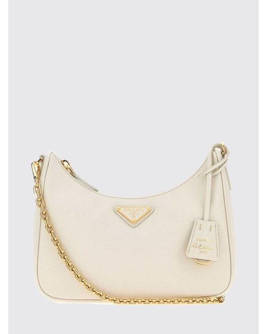 Prada Natural Shoulder Bag