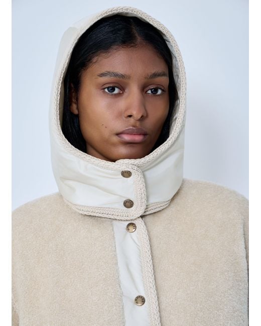 Moncler White Ciboulette Short Down Jacket