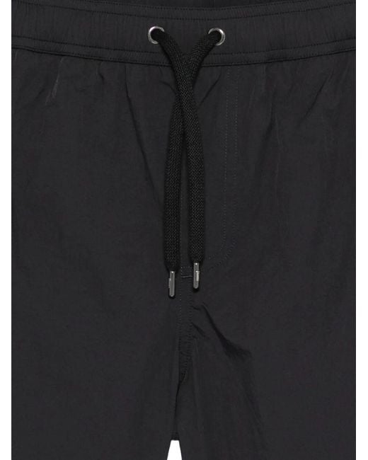 Herno Black Nylon Beach Shorts for men