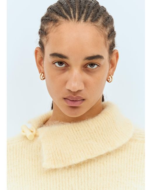 Bottega Veneta Natural Loop Earrings
