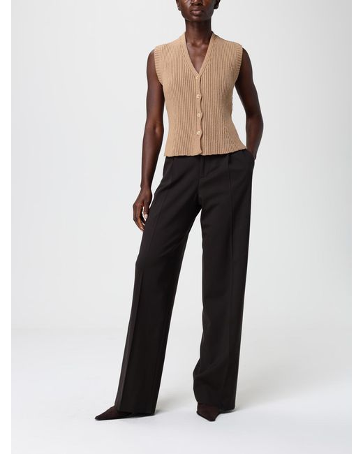 Max Mara Black Waistcoat Camel