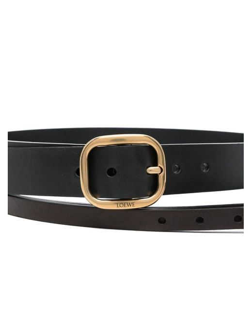 Loewe White Leather Belt