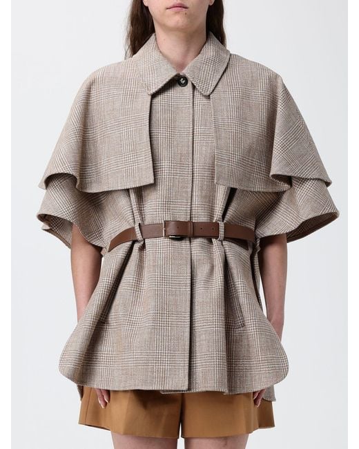 Max Mara Natural Coat Leather