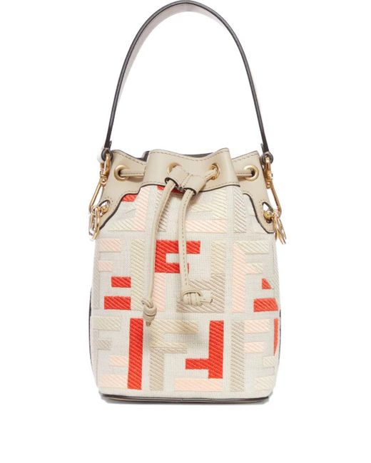 Fendi White Mon Tresor Mini Bucket Bag