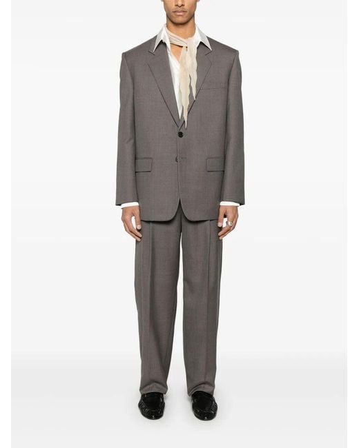 Saint Laurent Gray Wool Chinã¨ Jacket for men