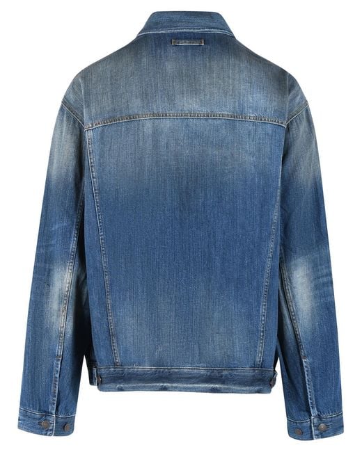 Acne Blue Cotton Jacket for men