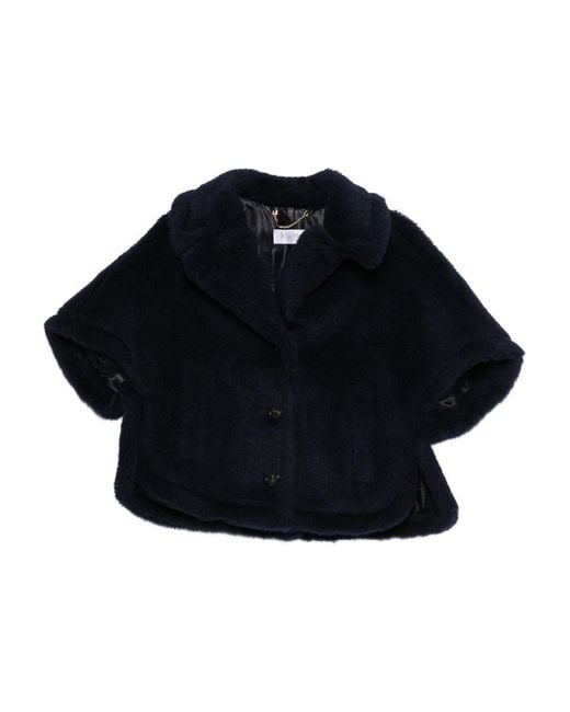 Max Mara Blue Wool Cape