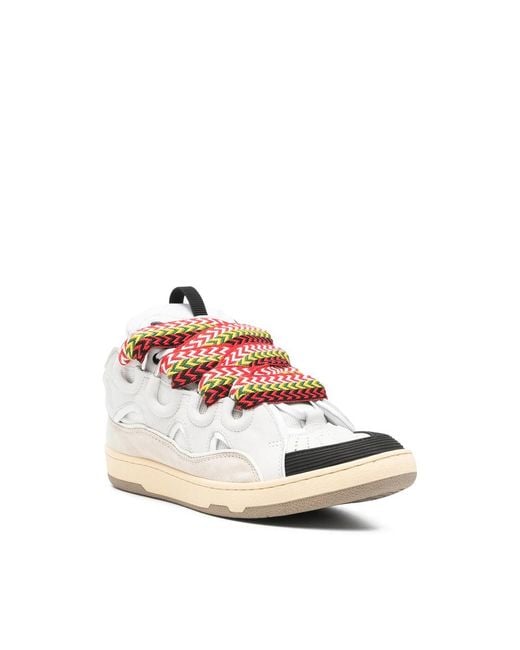 Lanvin Pink Sneakers White, Neutral for men
