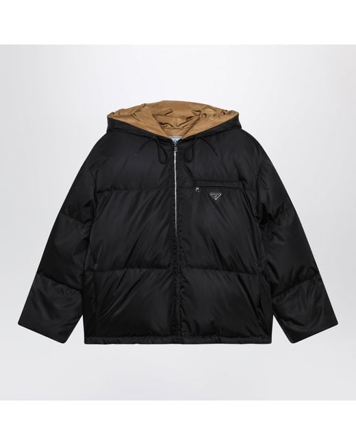 Prada Black Zip-Up Puffer Jacket