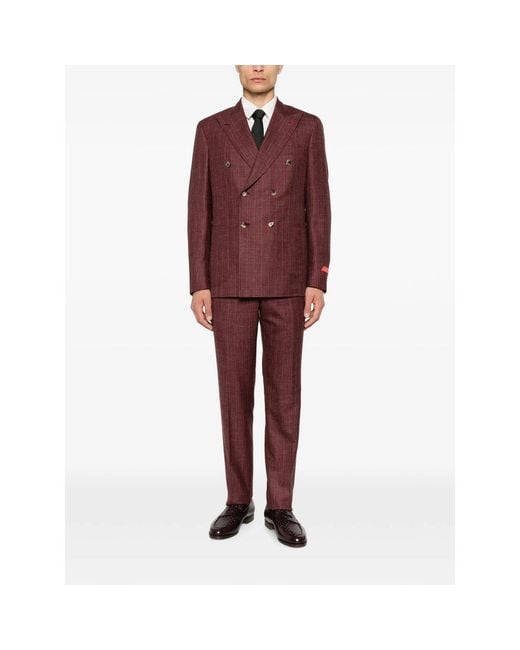 Isaia Purple Suits for men