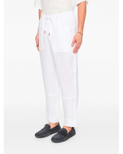 Kiton White 'Utilitarian' Pants for men