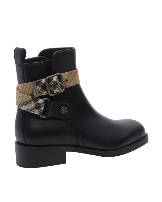 Burberry Black Huntley Booties