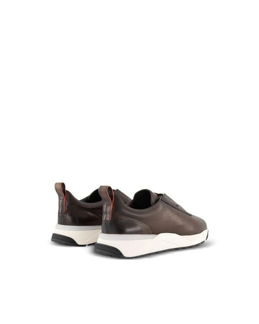 Santoni Brown Sneakers for men