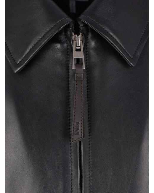 Loewe Black Leather Jacket for men