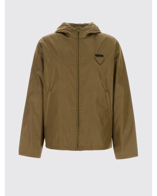Prada Green Hooded Down Jacket for men