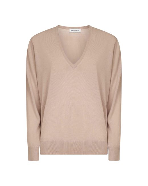Dries Van Noten Natural Fine Merino Wool Loose-Fit Sweater