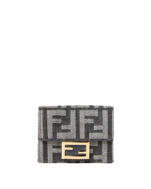 Fendi Gray Micro Baguette Wallet