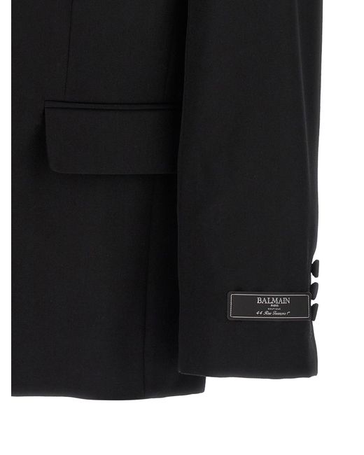 Balmain Black Crystal Blazer for men
