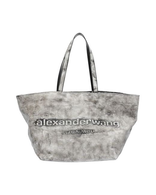 Alexander Wang Gray Punch Tote Bag