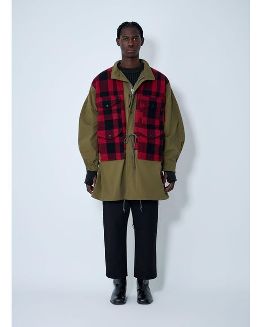Junya Watanabe Red Check Coat for men
